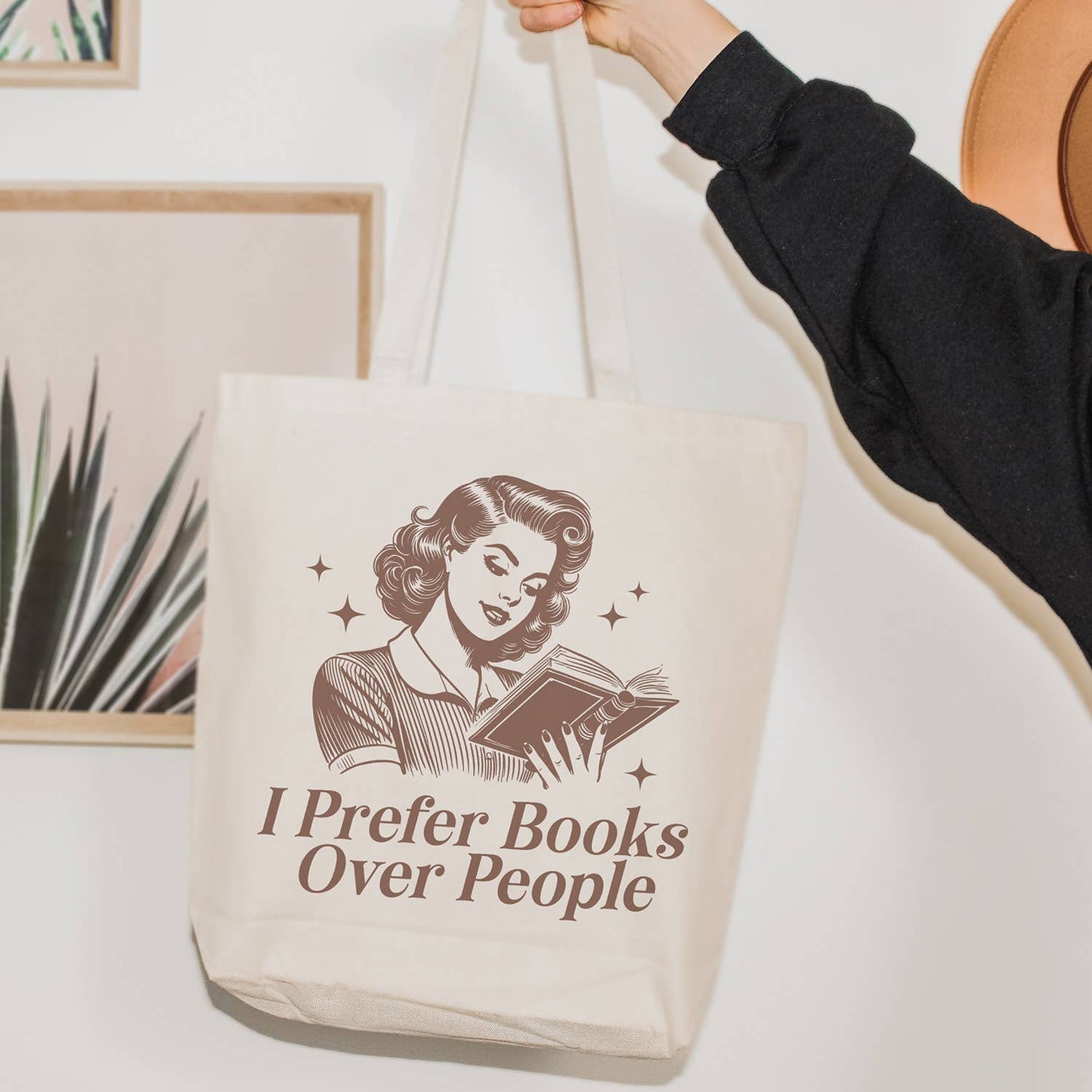 I Prefer Books Over People Tote Bag