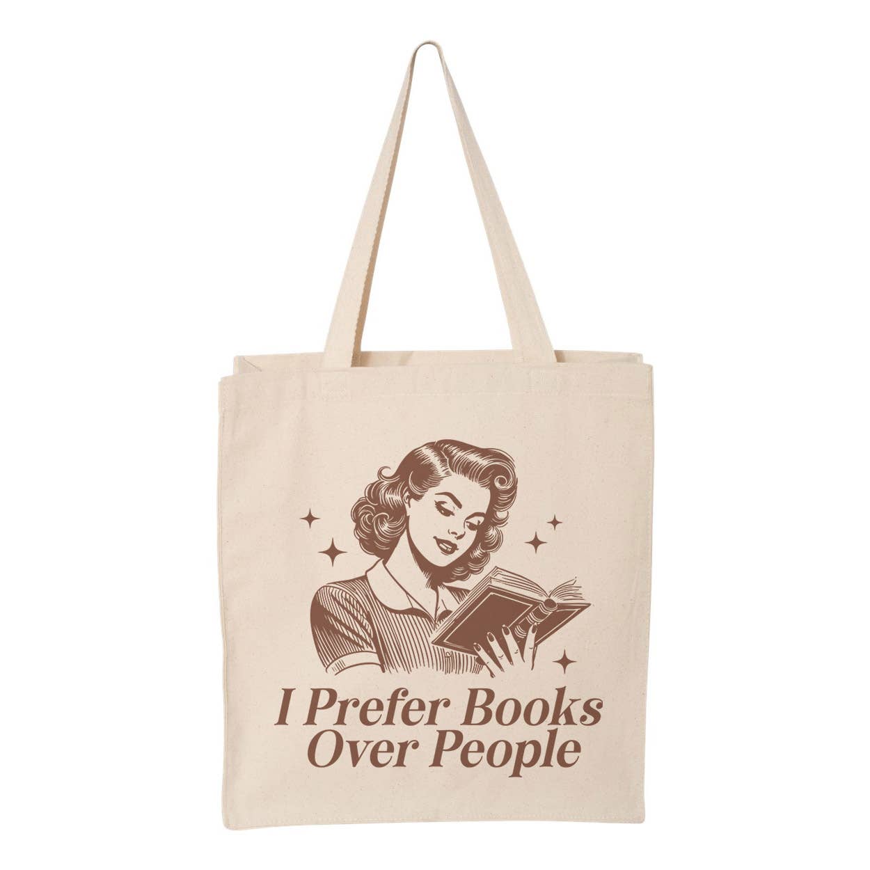 I Prefer Books Over People Tote Bag