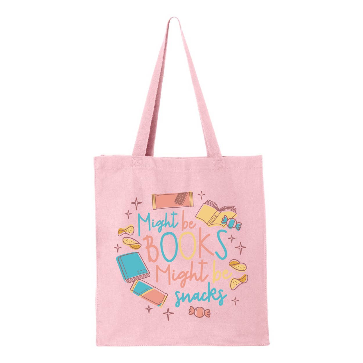 Might Be Books. Might Be Snacks Tote Bag