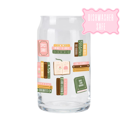 Bookish SMUT | Libbey Glass Beer Can Iced Coffee Glass