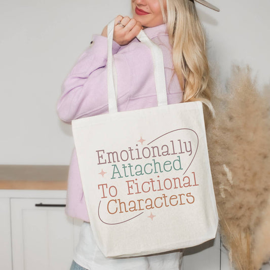 Attached To Fictional Characters Tote Bag