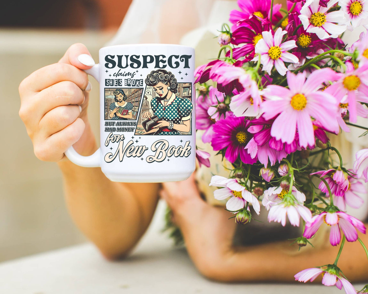 Always Has M*ney For a New Book Bookish Mug